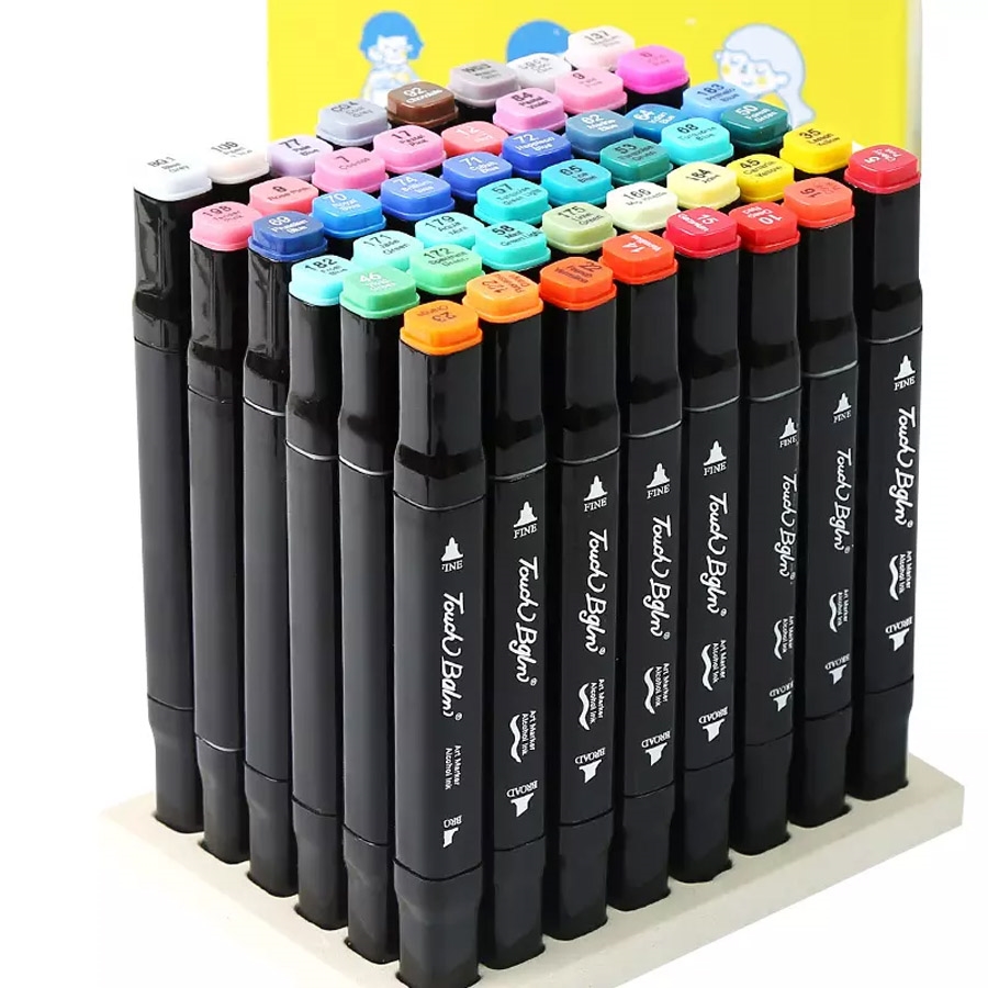 Markery alkoholowe dwustronne 120szt. + Torba