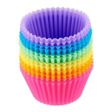 Forma stalowa do muffinek babeczek + Foremki silikonowe 12 sztuk