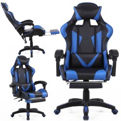 SDH162Blue Fotel komputerowy gamingowy Niebieski