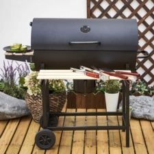 Grill węglowy ogrodowy z kółkami i pokrywą XXL
