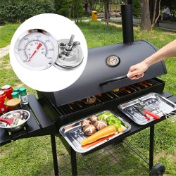 Grill węglowy ogrodowy z pokrywą z wędzarnią + Mata teflonowa