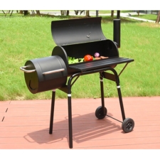 Grill węglowy ogrodowy z pokrywą z wędzarnią + Mata teflonowa