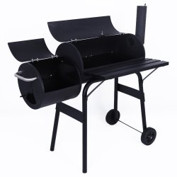 Grill węglowy ogrodowy z pokrywą z wędzarnią + Mata teflonowa