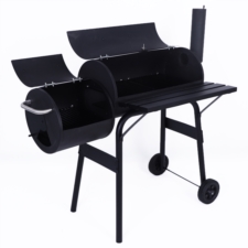 Grill węglowy ogrodowy z pokrywą z wędzarnią + Mata teflonowa