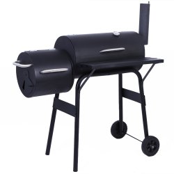 Grill węglowy ogrodowy z pokrywą z wędzarnią + Mata teflonowa