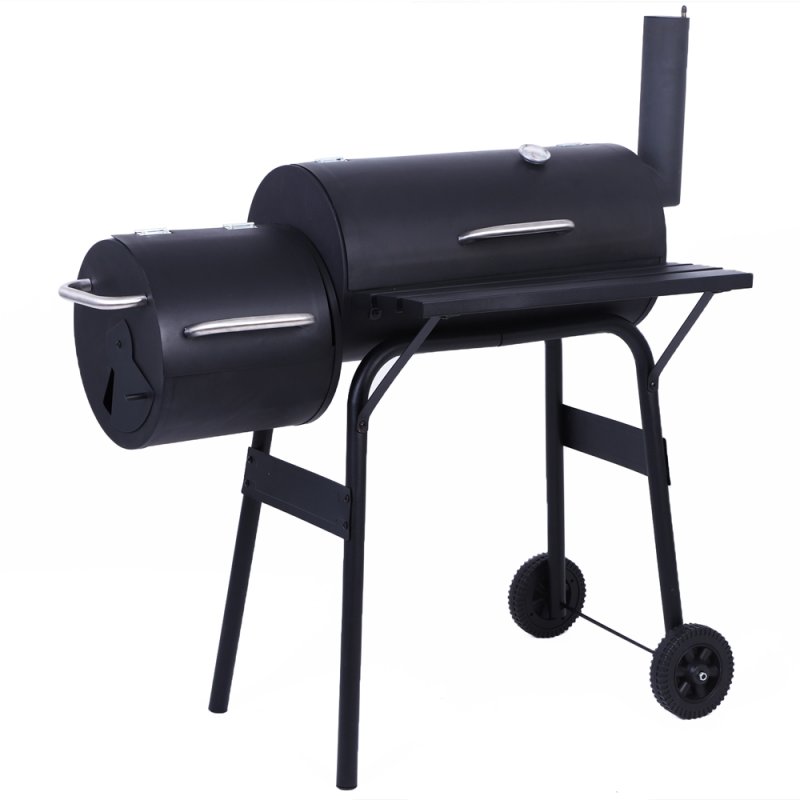 Grill węglowy ogrodowy z pokrywą z wędzarnią + Mata teflonowa