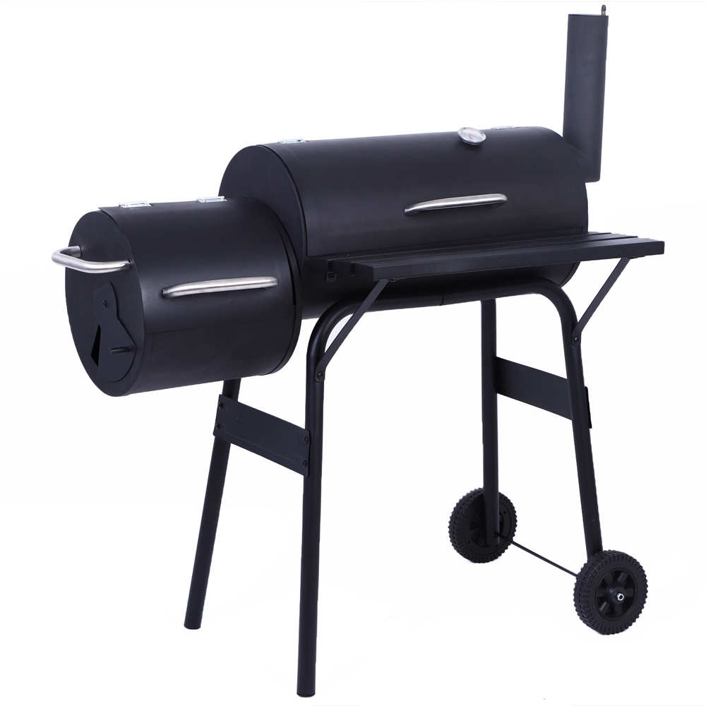 Grill węglowy ogrodowy z pokrywą z wędzarnią + Mata teflonowa