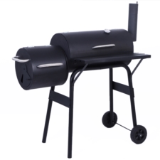 Grill węglowy ogrodowy z pokrywą z wędzarnią + Mata teflonowa