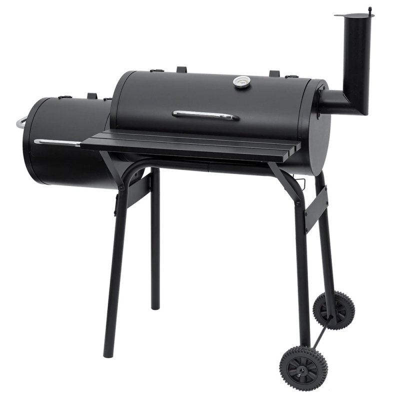 Grill węglowy ogrodowy z pokrywą z wędzarnią + Mata teflonowa