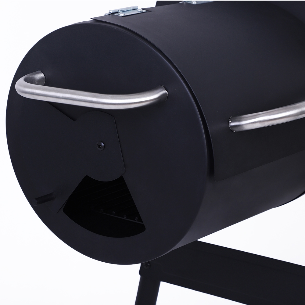 Grill węglowy ogrodowy z pokrywą z wędzarnią + Mata teflonowa