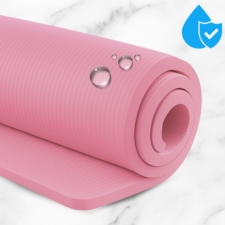 Mata antypoślizgowa do ćwiczeń, fitness lub jogi NBR Różowa 183x61x1,5cm