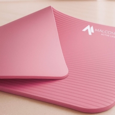 Mata antypoślizgowa do ćwiczeń, fitness lub jogi NBR Różowa 183x61x1,5cm