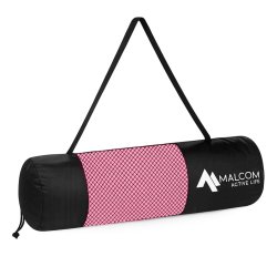 Mata antypoślizgowa do ćwiczeń, fitness lub jogi NBR Różowa 183x61x1,5cm