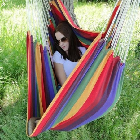 Hamak krzesło brazylijskie BOHO Kolorowe + Poduszki