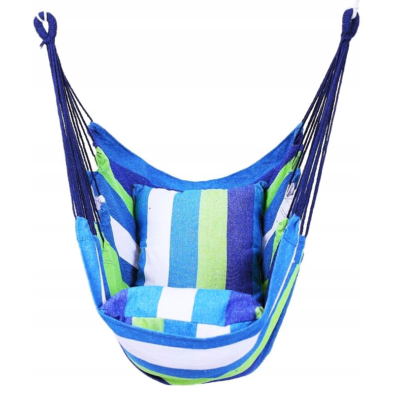 SDH113 Hamak brazylijski z poduszkami niebieski