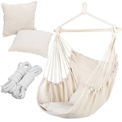 Hamak krzesło brazylijskie z poduszkami Ecru