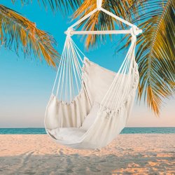 Hamak krzesło brazylijskie z poduszkami Ecru
