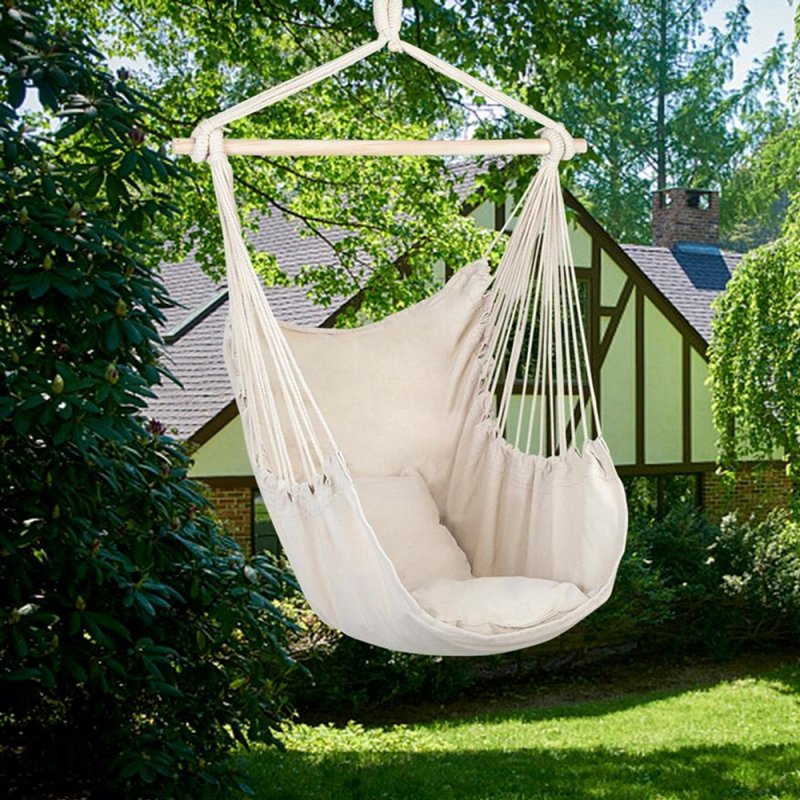 Hamak krzesło brazylijskie z poduszkami Ecru