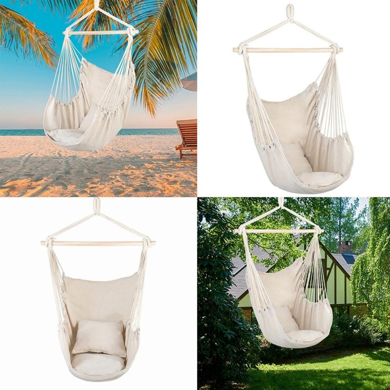 Hamak krzesło brazylijskie z poduszkami Ecru