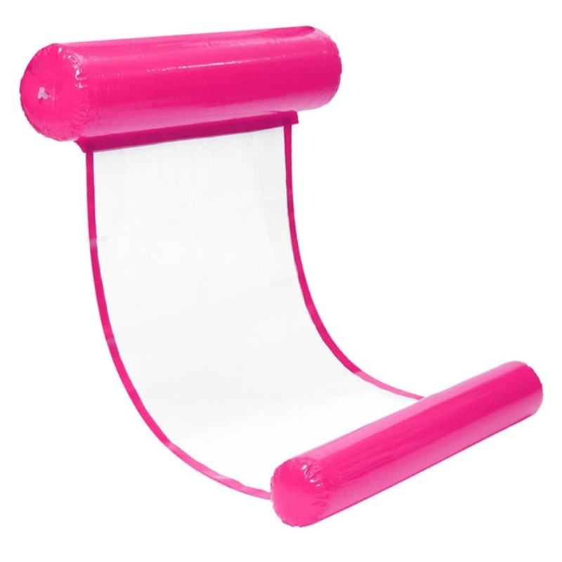 Hamak leżak wodny dmuchany z siatką Różowy