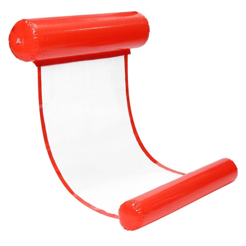 Hamak leżak wodny dmuchany z siatką Czerwony