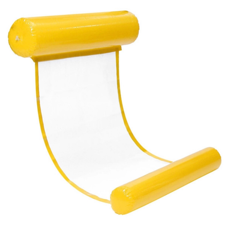 Hamak leżak wodny dmuchany z siatką Żółty