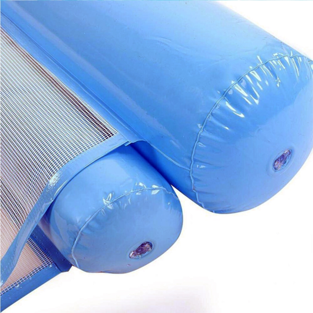 Hamak leżak wodny dmuchany z siatką Żółty