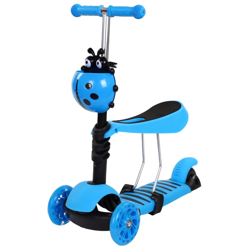 SDH175 Hulajnoga biedronka trójkołowa Niebieska