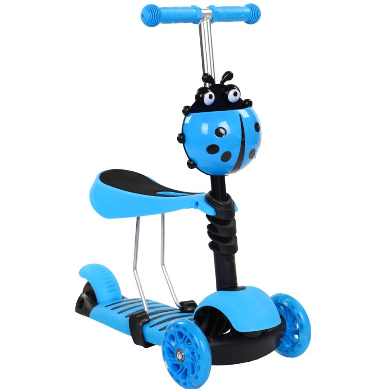 SDH175 Hulajnoga biedronka trójkołowa Niebieska