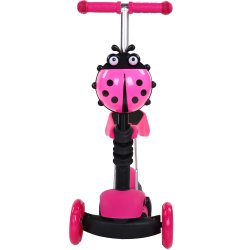 SDH176 Hulajnoga biedronka trójkołowa Różowa