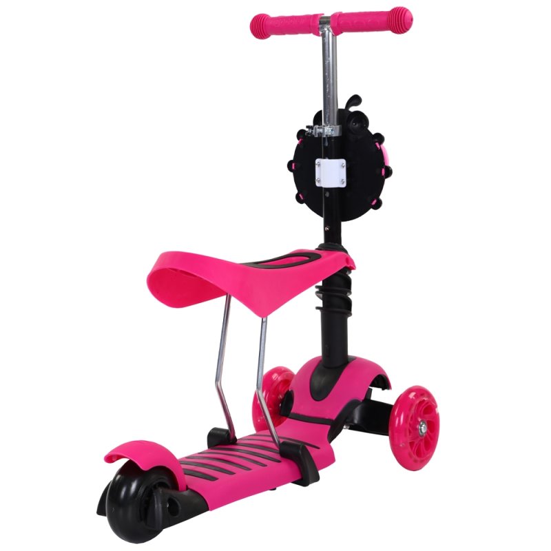 SDH176 Hulajnoga biedronka trójkołowa Różowa