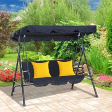 Huśtawka ogrodowa 3-osobowa z daszkiem + 2 Poduszki