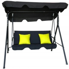 Huśtawka ogrodowa 3-osobowa z daszkiem + 2 Poduszki