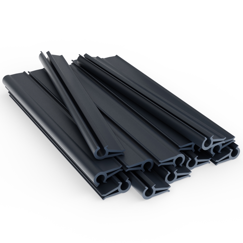 Klipsy do taśmy ogrodzeniowej HARD 19cm Antracyt 12 sztuk