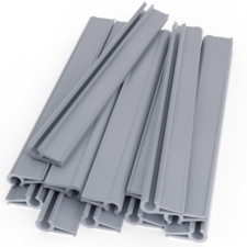 Klipsy do taśmy ogrodzeniowej HARD 19cm Szary 12 sztuk