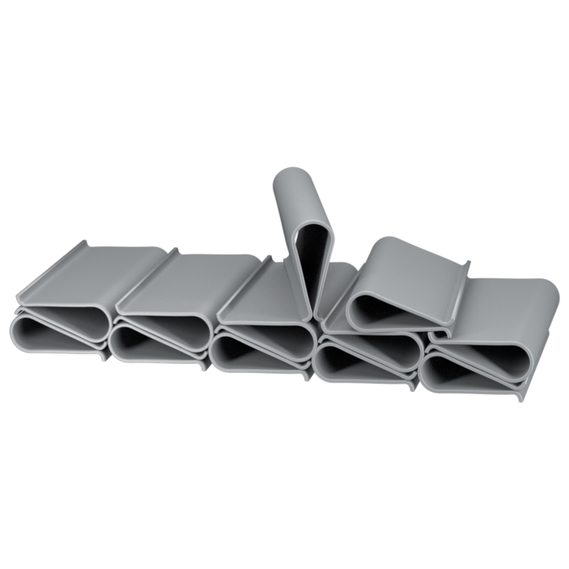 Klipsy do taśmy ogrodzeniowej 4,75cm Szary 12 sztuk