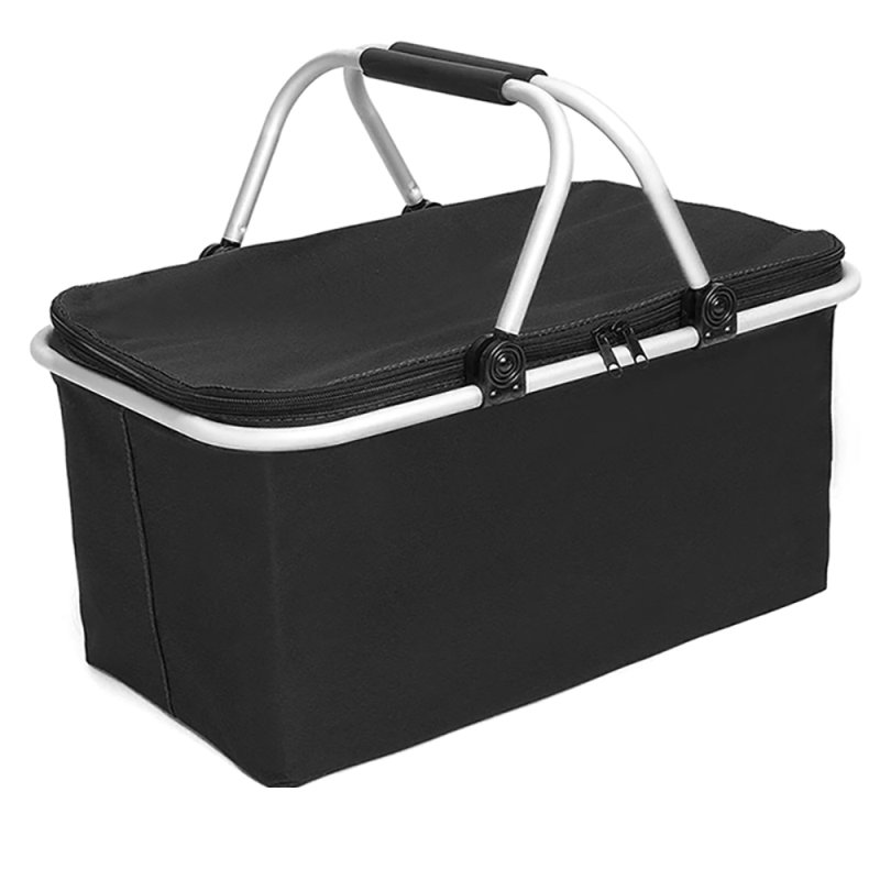 Koszyk piknikowy termiczny składany Czarny