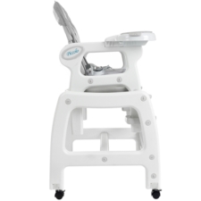 Krzesełko do karmienia z kółkami Szare