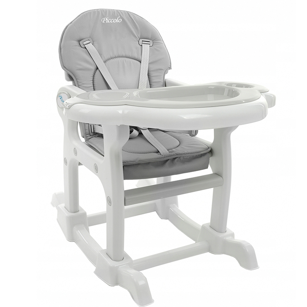 Krzesełko do karmienia z kółkami Szare