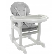 Krzesełko do karmienia z kółkami Szare