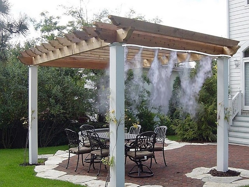 Kurtyna wodna ogrodowa zraszacz 20m + 20 dysz