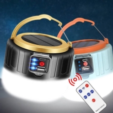 Lampa solarna kempingowa LED + Powerbank USB + Pilot