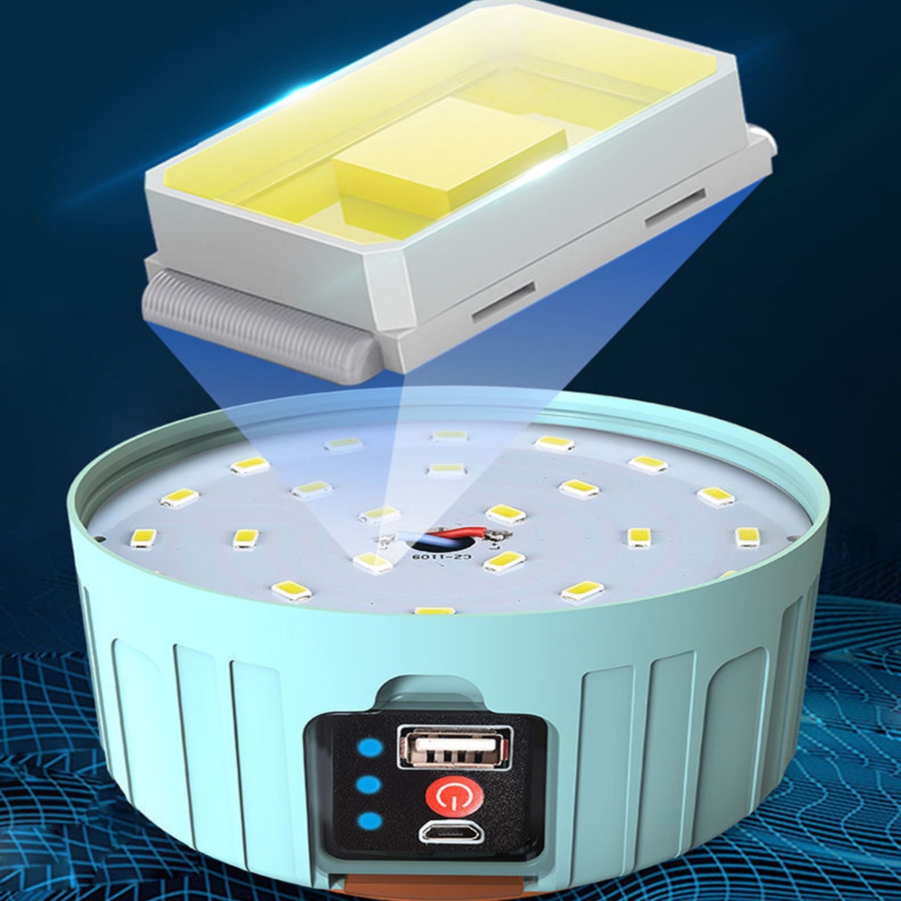 Lampa solarna kempingowa LED + Powerbank USB + Pilot