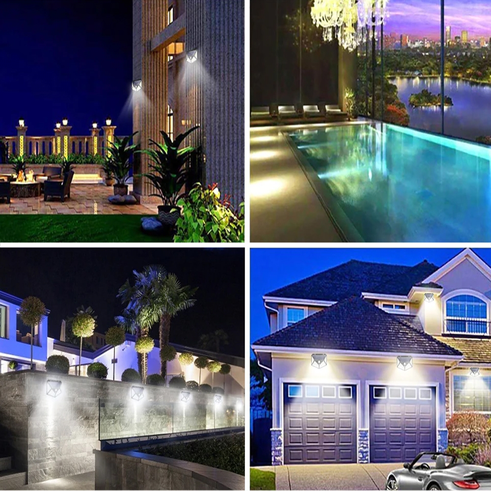 Lampa naścienna solarna z czujnikiem 100LED 100W