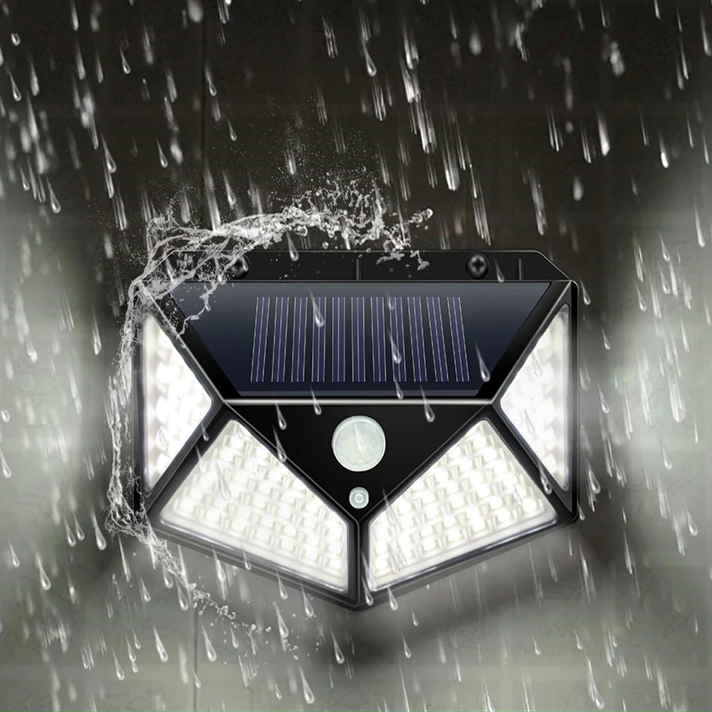 Lampa naścienna solarna z czujnikiem 100LED 100W