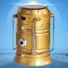 Lampa solarna kempingowa latarka turystyczna Miedziana