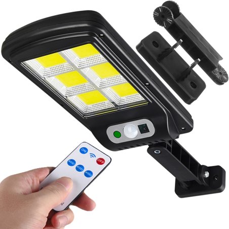 Lampa solarna naścienna LED 300W + Uchwyt + Pilot