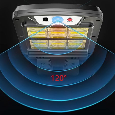 Lampa solarna naścienna LED 300W + Uchwyt + Pilot