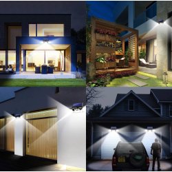 Lampa solarna naścienna regulowana 3x LED