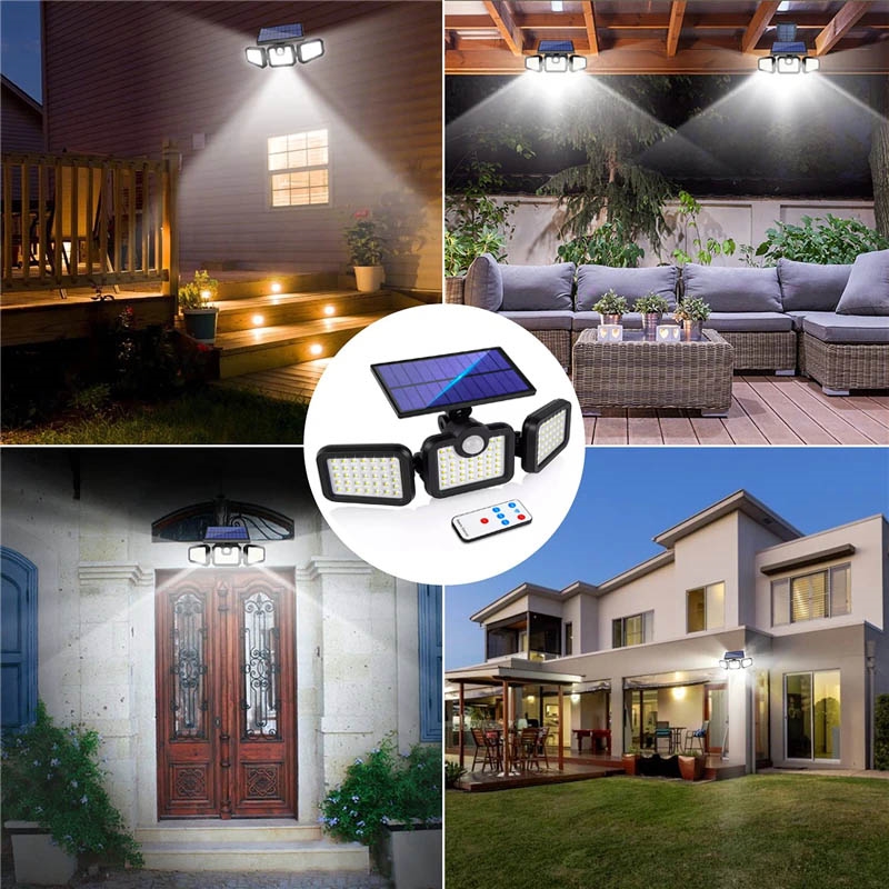 Lampa solarna zewnętrzna LED z czujnikiem zmierzchu + Pilot